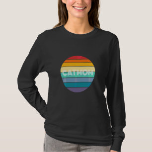 Vintage Cat Mum Rainbow Cat Mum Retro Cat Mum T-Shirt