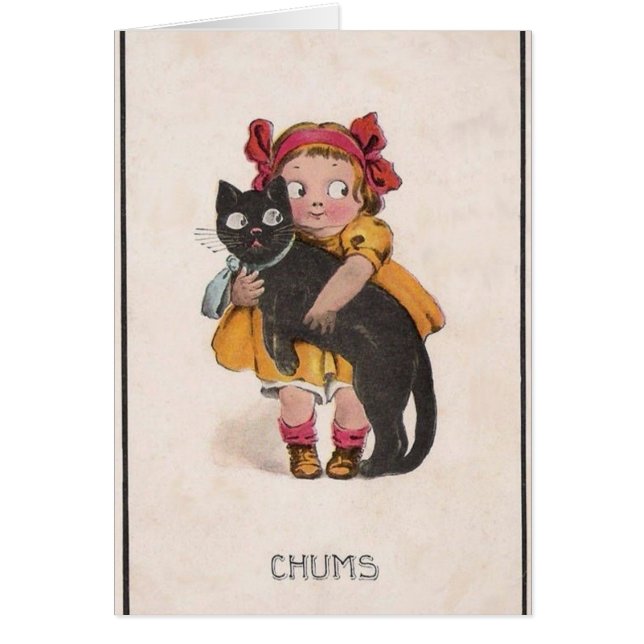 Vintage Cat Note Card (Front)