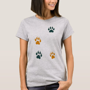 Vintage Cat Paw Prints – Retro Feline Footprints T-Shirt