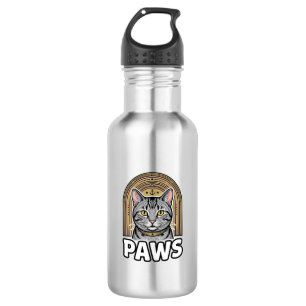 Vintage Cat Paws Engraving Style Graphic Design_1 532 Ml Water Bottle