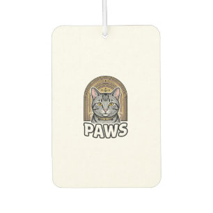 Vintage Cat Paws Engraving Style Graphic Design_1 Car Air Freshener