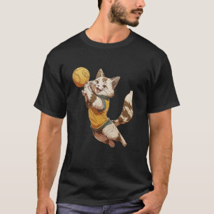 Vintage Cat Playing Volleyball, Volleyball Kitties T-Shirt