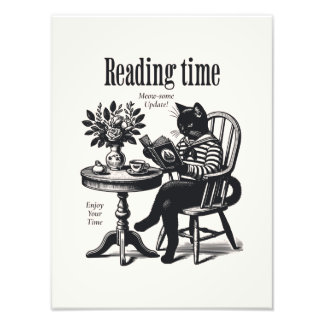 Vintage Cat Poster | Minimalist Print 