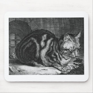 Vintage Cat Print Mouse Mat