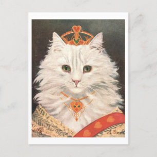 Vintage Cat Queen Postcard
