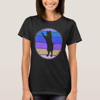 Vintage Cat Retro Cat Silhouette Animal  70s 80s S T-Shirt