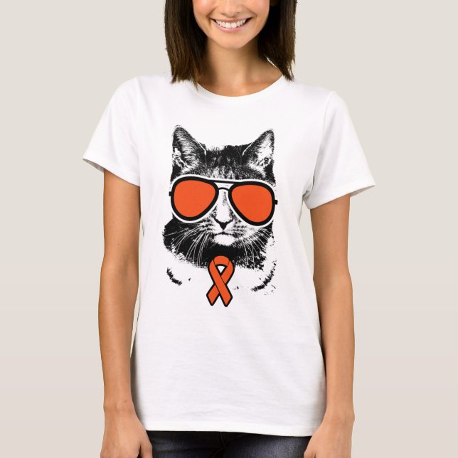 Vintage Cat Rsd Crps Awareness  T-Shirt (Front)