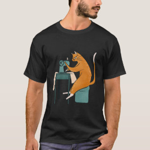 Vintage Cat Sewing T-Shirt