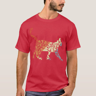 Vintage Cat Sketch retro T-Shirt