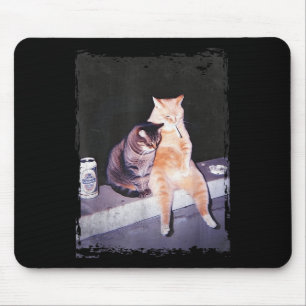 Vintage Cat Smoking Men Women Mouse Mat