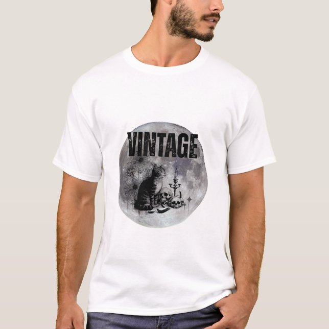  Vintage Cat T-Shirt (Front)