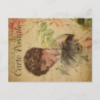 Vintage Cat Theme | Carte Postale | Cat Lady