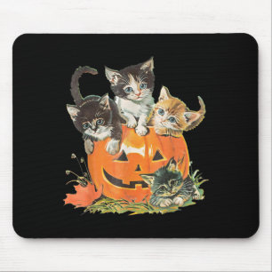 Vintage Cat Y Halloween Black Kitten Costume Mouse Mat