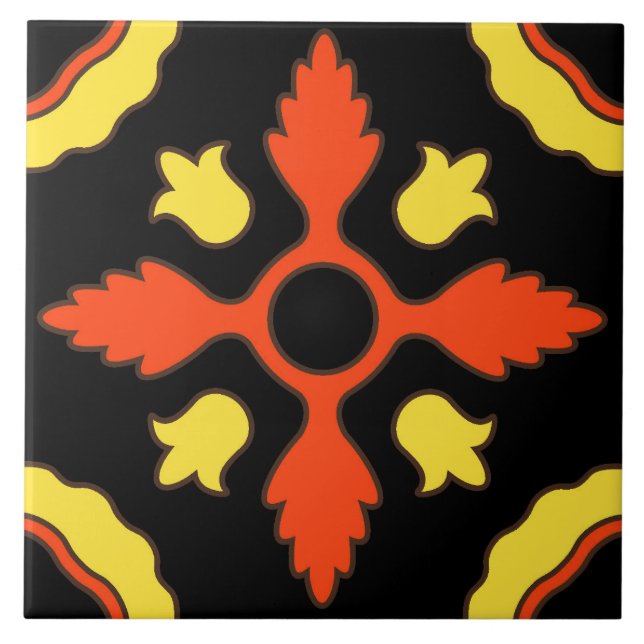 Vintage Catalina Island Ceramic Tile Design (Front)