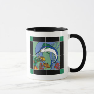 Vintage Catalina Island Marlin Tile Mural Mug