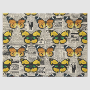 Vintage Catalogue and Butterflies Decoupage Tissue Paper