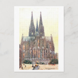 Vintage Cathedral in Cologne/Koln Postcard