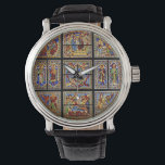 Vintage Cathedral Stained Glass Window Watch<br><div class="desc">Stained Glass Window of Siena Cathedral (duomo - toscana - italy). Great Catholic and Christian gift for Him or Her.</div>