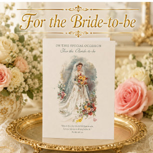 Vintage Catholic Bridal Shower Floral Cross Rosary Card