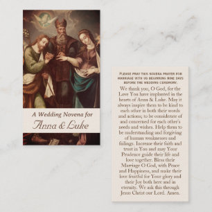 Vintage Catholic Personalized Wedding Prayer Card