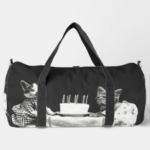 Vintage Cats at a Birthday Party Duffle Bag