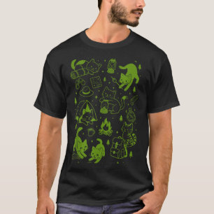Vintage cats camping camper adventure hiker T-Shirt