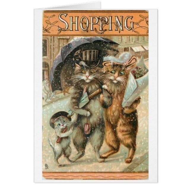 Vintage - Cats Go Shopping, (Front)