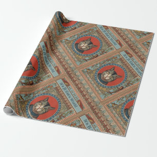 Vintage Cat's Life for Kitty Cat Classic Wrapping Paper