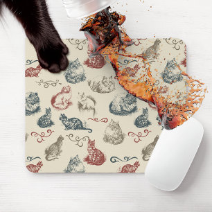 Vintage Cats Mouse Mat