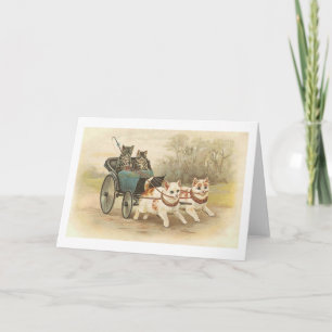 Vintage Cats Note Card
