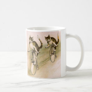 Vintage Cats on Bikes Coffee Mug