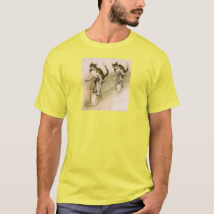 Vintage Cats on Bikes T-Shirt