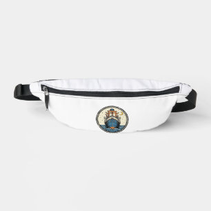 Vintage Cats on Ocean Liner Ship Art Shirt Design_ Bum Bags