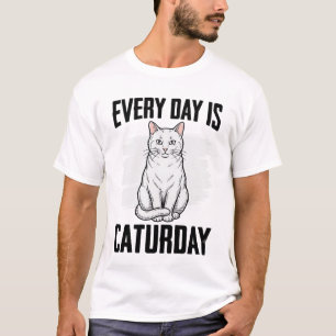 Vintage Caturday Cat Lover Funny Shirt Design_1