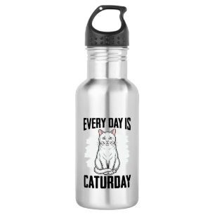 Vintage Caturday Cat Lover Funny Shirt Design_1 532 Ml Water Bottle