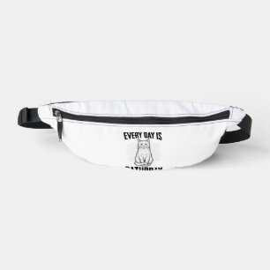 Vintage Caturday Cat Lover Funny Shirt Design_1 Bum Bags