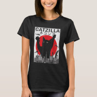 Vintage Catzilla Japanese Sunset Style Cat Kitten 