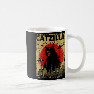 Vintage Catzilla Tee - Funny Kitten And Cat Lover  Coffee Mug