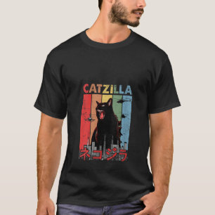 Vintage Catzilla Tee Funny Kitten And Cat Lover V 