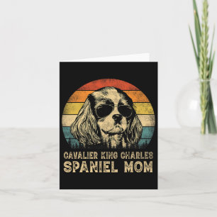 Vintage Cavalier King Charles Spaniel Mum Dog Moth Card
