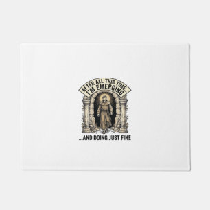 Vintage Cave Humour Engraving Graphic Shirt Design Doormat