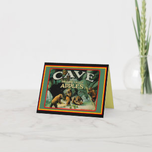 Vintage Cave Pajero Valley Apples Thank You Card