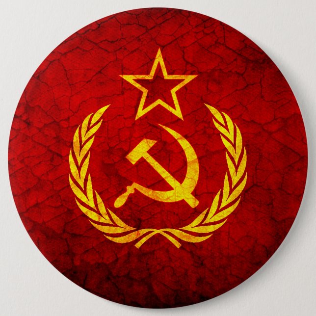Vintage CCCP flag 6 Cm Round Badge (Front)