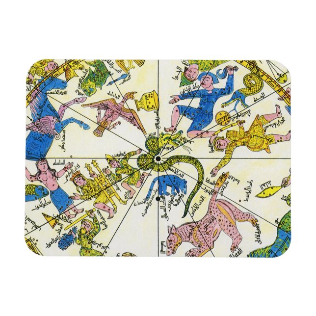 Vintage Celestial, Arabic Sphere, Constellations Magnet (Horizontal)