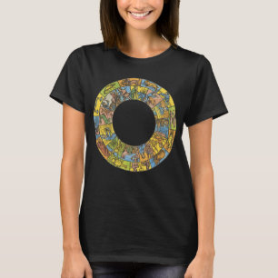 Vintage Celestial, Astrological Zodiac Wheel T-Shirt
