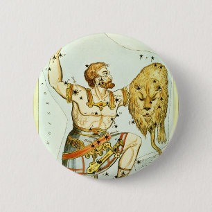 Vintage Celestial Astronomy, Orion Constellation 6 Cm Round Badge