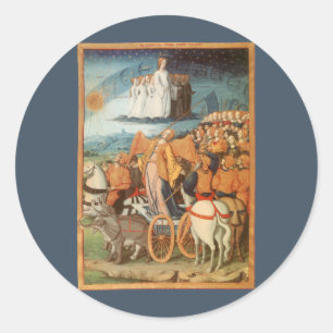 Vintage Celestial Astronomy Power of the Heavens Classic Round Sticker