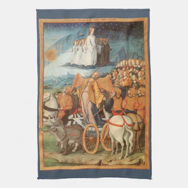 Vintage Celestial Astronomy Power of the Heavens Tea Towel (Vertical)