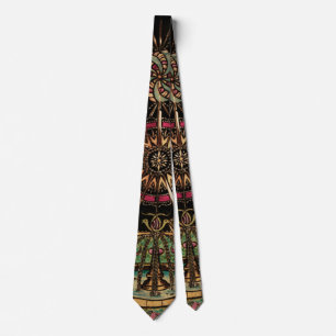Vintage Celestial Fireworks Garden Night Landscape Tie