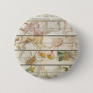 Vintage Celestial Map, Astronomy by John Seller 6 Cm Round Badge